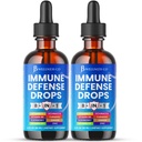 8-in-1 Immune Defense Liquid Drops – Elderberry, Echinacea, Turmeric Curcumin, Ginger, Vitamins C & D3, Zinc & B6 – Fast-Absorbing Immune Support & Antioxidant Support – Vegan, Non-GMO – 4 oz