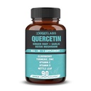 All-in-1 Highest Potency Quercetin, Elderberry, Turmeric, Reishi Mushroom, Vitamin C, D, Ginger Root, Zinc, Nettle Leaf - Immune, Antioxidant & Overall Health Support - 90 Vegan Capsules