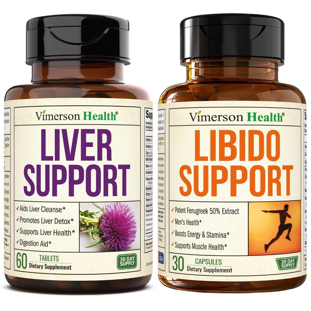 Liver Cleanse Detox & Repair Milk Thistle Supplement - Herbal Liver Support & Muscle Strength Support for Men with Fenugreek, Maca Root, Tongkat Ali