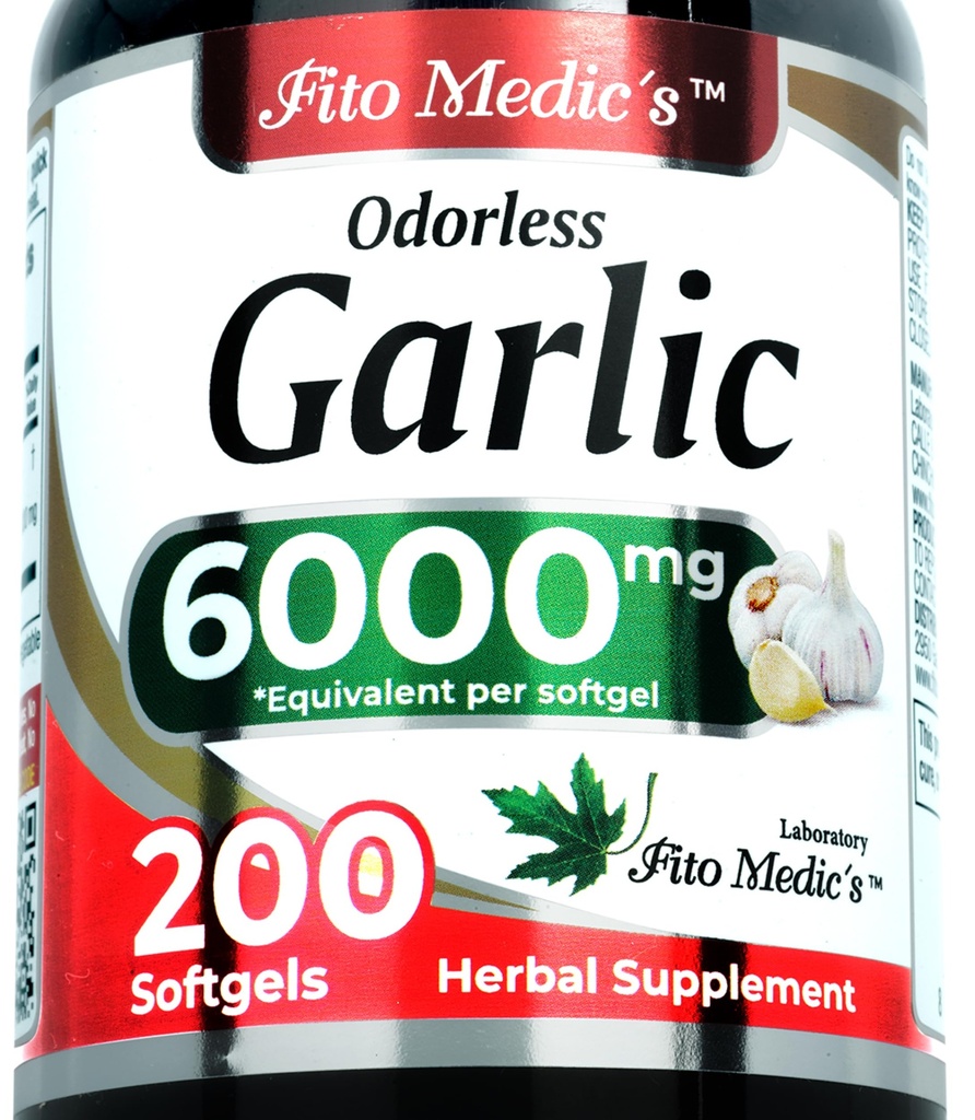 FITO MEDIC'S Garlic Pills | Garlic Supplements | 200 Softgels.