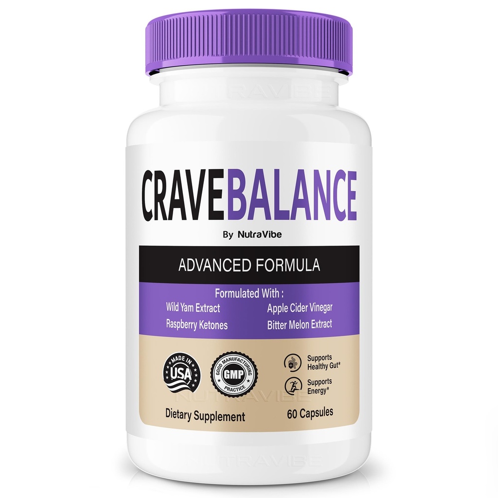 CraveBalance Capsules - Official Advanced Formula, Crave Balance Supplement, Non Habit Forming - 2 Easy to Swallow Pills Daily (60 Capsules)