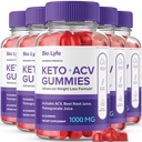 Biolyfe Keto + Gummies,BiolyfeKeto ACV Keto Supplement Gummies - Maximum Strength, Keto+ ACV Gummys, All Natural Support Formula Keto+ACV Advanced Formula, Biolyfe Keto Gummy Reviews (5 Pack)