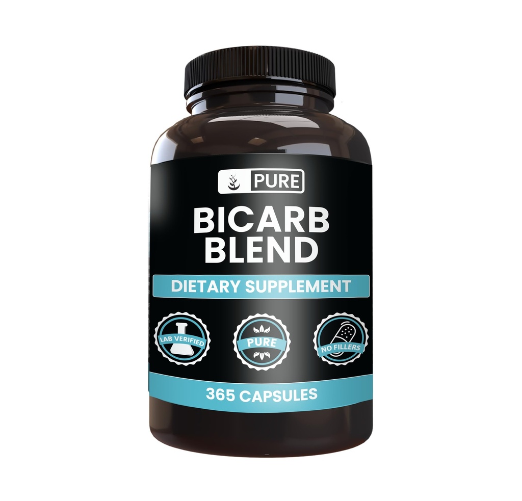 ΑΝΩΤΑΤΑ ΑΡΧΙΚΑ ΣΥΣΤΑΤΙΚΑ Bicarb Blend (365 κάψουλες) Όχι Μαγνήσιο ή Ρύζι Fillers, Πάντα καθαρό, Εργαστήριο Επαληθευμένο