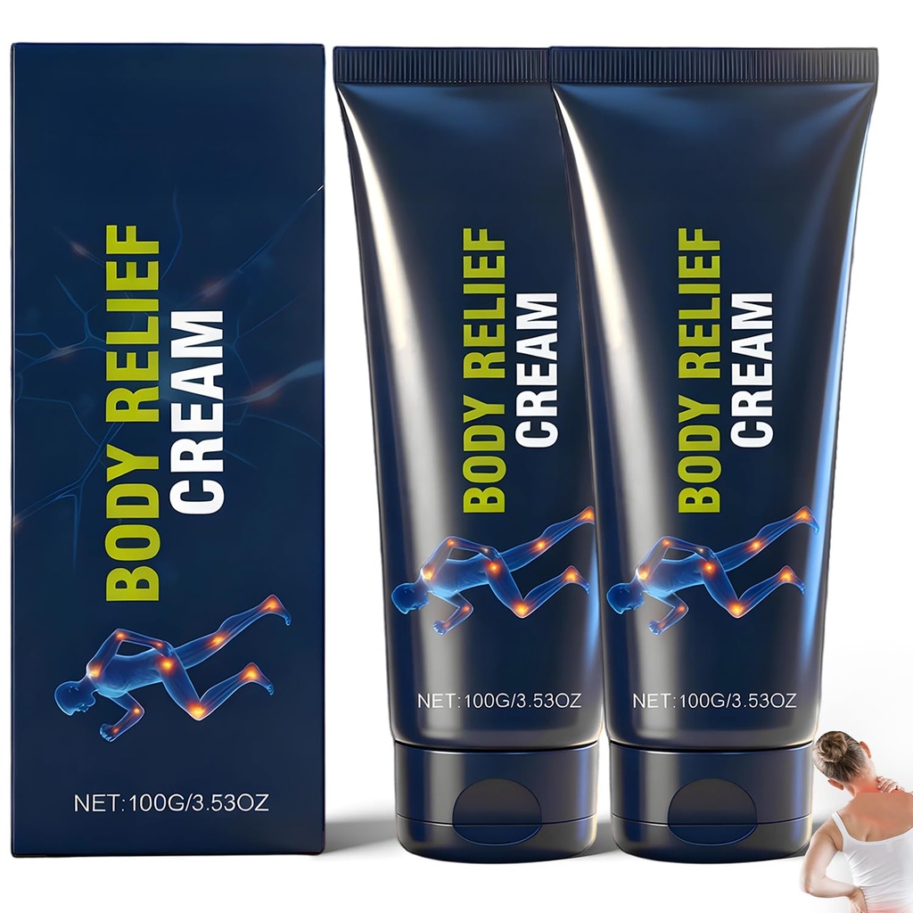 Relief Cream, Suitable for feet, Hands, Legs, Muscles, Joints and Waist, Mild & All Natural (2PCS)