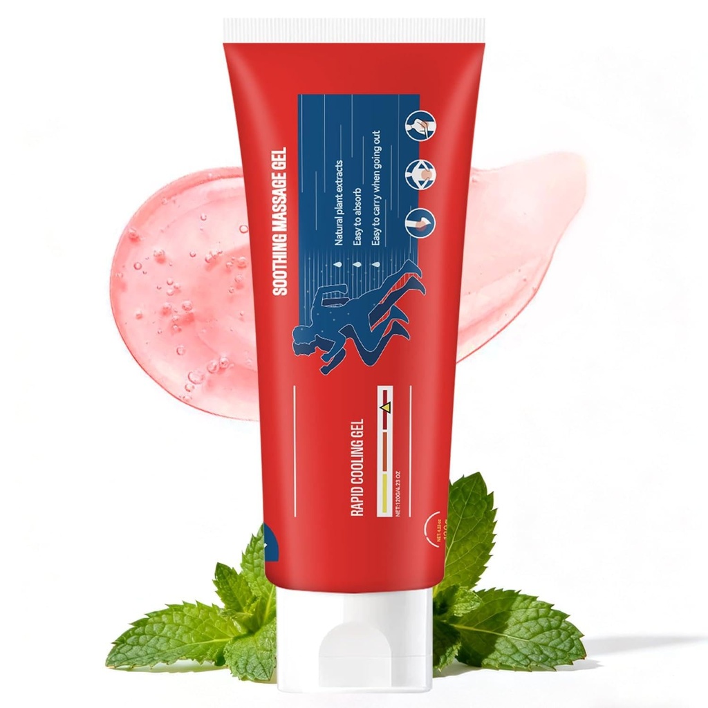 Joint Gel, Soothing Massage Cream, Joint Soothing Comfort Gel for Back, Neck, Keen, Muscle, and Foot, Absorb Quickly, Natural and Non-Greasy, 4.23OZ