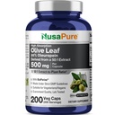 NusaPure Olive Leaf 20% Oleuropein 50:1 Extract, 500 mg Equivalent to 25,000 mg 200 Veg Caps Suitable for Vegetarians and Vegans, Non-GMO
