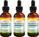 Lovita Chlorophyl Liquid Drops, High Potency 120 mg/mL, 7,200 mg ανά φιάλη, Natural Energy Booster & Immune Support, Internal Deodorant, Skin Health, Vegan & Non-GMO, Mint Flavor, 180 Servings