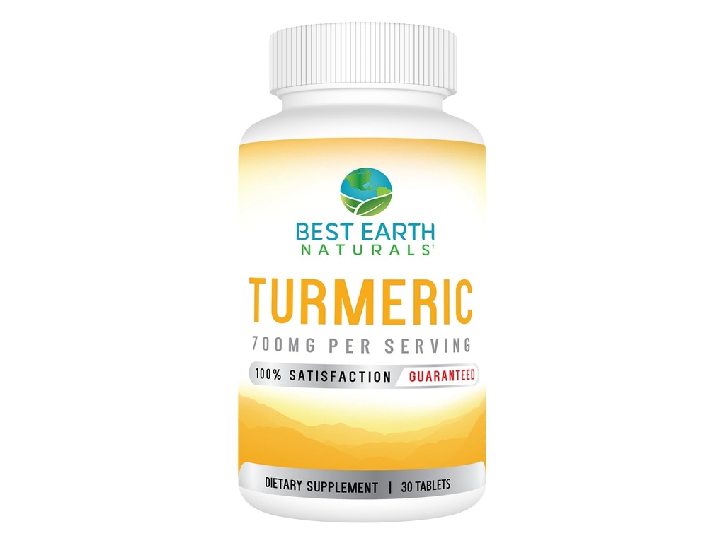 Best Earth Naturals Organic Turmeric 700 mg with Black Pepper for Max Absorpotion- Herbal Supplements - 30 Day Supply