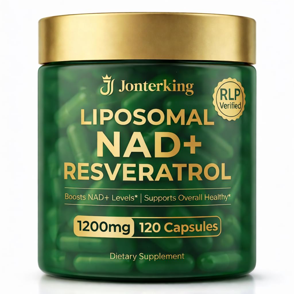 NAD+ Supplement, 1200mg 120 Capsules Nicotinamide Riboside with Resveratro | Boost NAD+ Levels, Cellular Energy & Healthy Aging Support | 60 Serving