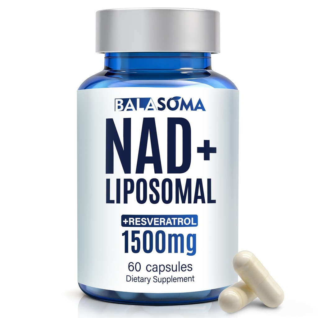 NAD Supplement 1500mg - Liposomal NAD+ Nicotinamide Riboside with Resveratrol - Support Cellular Health, Stamina & Healthy Aging for Women & Men