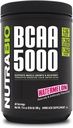 NutraBio BCAA 5000 σκόνη - Vegan Fermented BCAAs - Υποστηρίζει Lean μυϊκή ανάπτυξη, ανάκτηση, αντοχή - 60 εξυπηρετεί - Καρπούζι