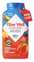 Vita Fiber Well Gummies Sugar Free | Berry & Peach Flavors (220 Count) Daily Fiber Supplement with Prebiotic Support | Adult Gummy Vitamins for Digestive Health & Regularity