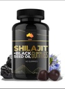 Shilajit and Black Seed Gummies for Men and Women, 60 Count, Himalayan Shilajit and Black Seed Oil for Men & Women, Made in USA
