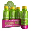 BrainJuice Brain Support Shot, Gluten Free Supplement Shots for Energy & Focus, Healthy Drinks with Alpha GPC, Vitamin B, 2.5 fl oz, 12 Pack (Dragon Berry)