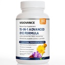 VisioVance 15 in 1 Advanced Eye Formula - Neurobella Eye Formula with All 3 Carotenoids, Lutein & Zeaxanthin, Bilberry Extract and Saffron, 60ct(1)