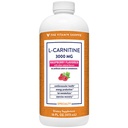 The Vitamin Shoppe L-Carnitine Liquid 3000mg - Fat Metabolism & Energy Boost | Amino Acid Supplement | 16 oz Raspberry | Sugar-Free