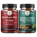Natures Craft Bundle of Red Yeast Rice with CoQ10 Supplement and Green Coffee Bean Extract for Weight Loss - Appetite Suppressants for Weight Loss