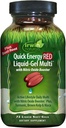 Irwin Naturals Quick Energy RED Liquid-Gel Multi με Nitric Oxide Booster - 72 Liquid Softgels - με Nitric Oxide Booster, Turmeric, Brown Kelp, Maca & Beet Root