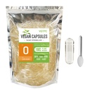 Empty Capsules Size 0 Vegan - 1000 Count Clear Empty Plant-Based Capsules -Kosher Certified, Halal Certified, for DIY Supplement Filling