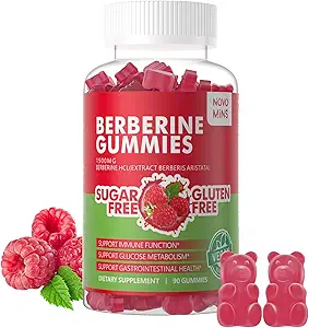 Gummys berberine με Ceylon Cinnamon 1500mg υψηλής ισχύος συμπλήρωμα berberine HCL για την υποστήριξη του ανοσοποιητικού και του μεταβολισμού, ζάχαρη χωρίς οργανικές berberine Gummies Raspberry Flavor.