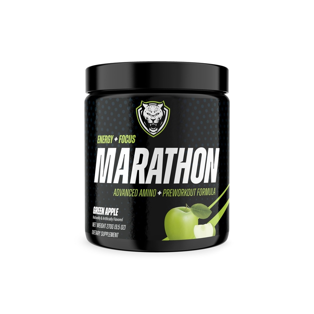 6AM Run Marathon | Running Supplements for Endurance & Stamina | Amino Energy with BCAAs for a Clean Pre Running Fuel | No Jitters | Marathon Essentials | Green Apple | 30 Servings