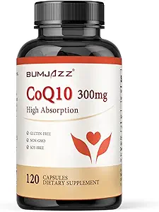 CoQ10 300mg - 120 Capsules - High Absorption - Non-GMO - Gluten-Free - Coenzyme Q10 - CoQ10 Capsules