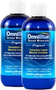 OmniBlue Ocean Minerals - 70+ Trace Minerals & Liquid Magnesium - Κάλιο, Χλωριούχο- Χαμηλό Νάτριο - Φυσική υποστήριξη για τον ύπνο, την πέψη, την κανονικότητα, την ενυδάτωση & την ηλεκτρολυτική ισορροπία (2-πακέτο 8oz)