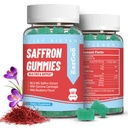 Saffron Supplements Gummies, Saffron Extract for Positive Mood & Calm Nerve, Boost Energy, with Garcinia Cambogia, Vitamin A, B12, Rhodiola Rosea - 120 Gummies