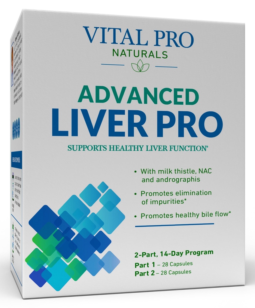 Vital Pro Naturals – Advanced Liver Pro Liver Cleanse and Detox with Milk Thistle, NAC Supplement N-Acetyl Cysteine, Alpha Lipoic Acid, 2-Part 14-Day Kit, 56 Capsules
