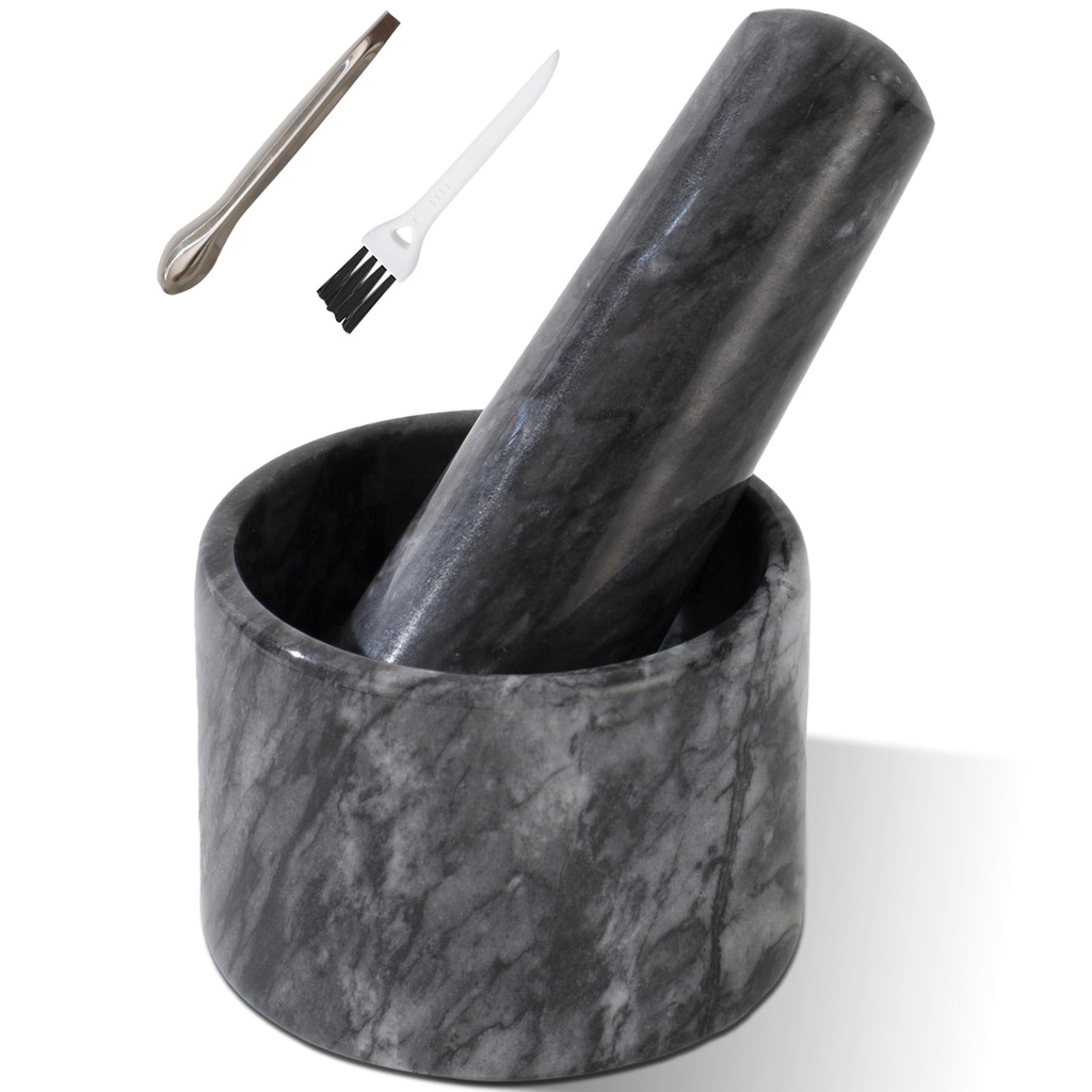 Pill Crusher, 3 inch Pill Crusher Grinder Fine Powder, Large Marble and Pestle Set, Arthritic Hands Pill Grinder