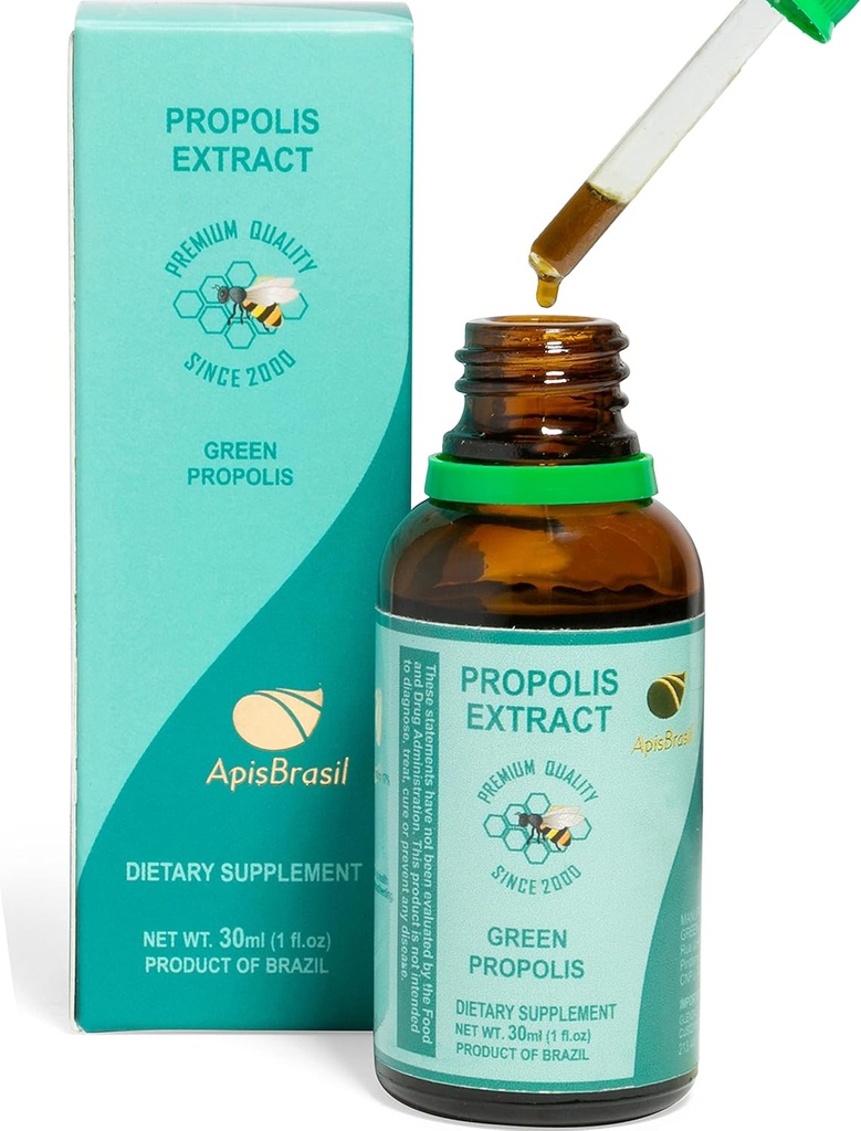 Βραζιλιάνικο Πράσινο Μέλισσα Propolis Liquid Extract (30ml) - Φυσική Ανοσολογική Υποστήριξη - Αντιοξειδωτικό - Συσκευασία 1