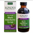 kokora Extra Strength Black Elderberry Syrup, Immune Support, Respiratory Health*, Organic Black Elderberries (Sambucus nigra) w/Aronia Berry & Buckwheat Honey, No Refined Sugar- 4 Fl Oz