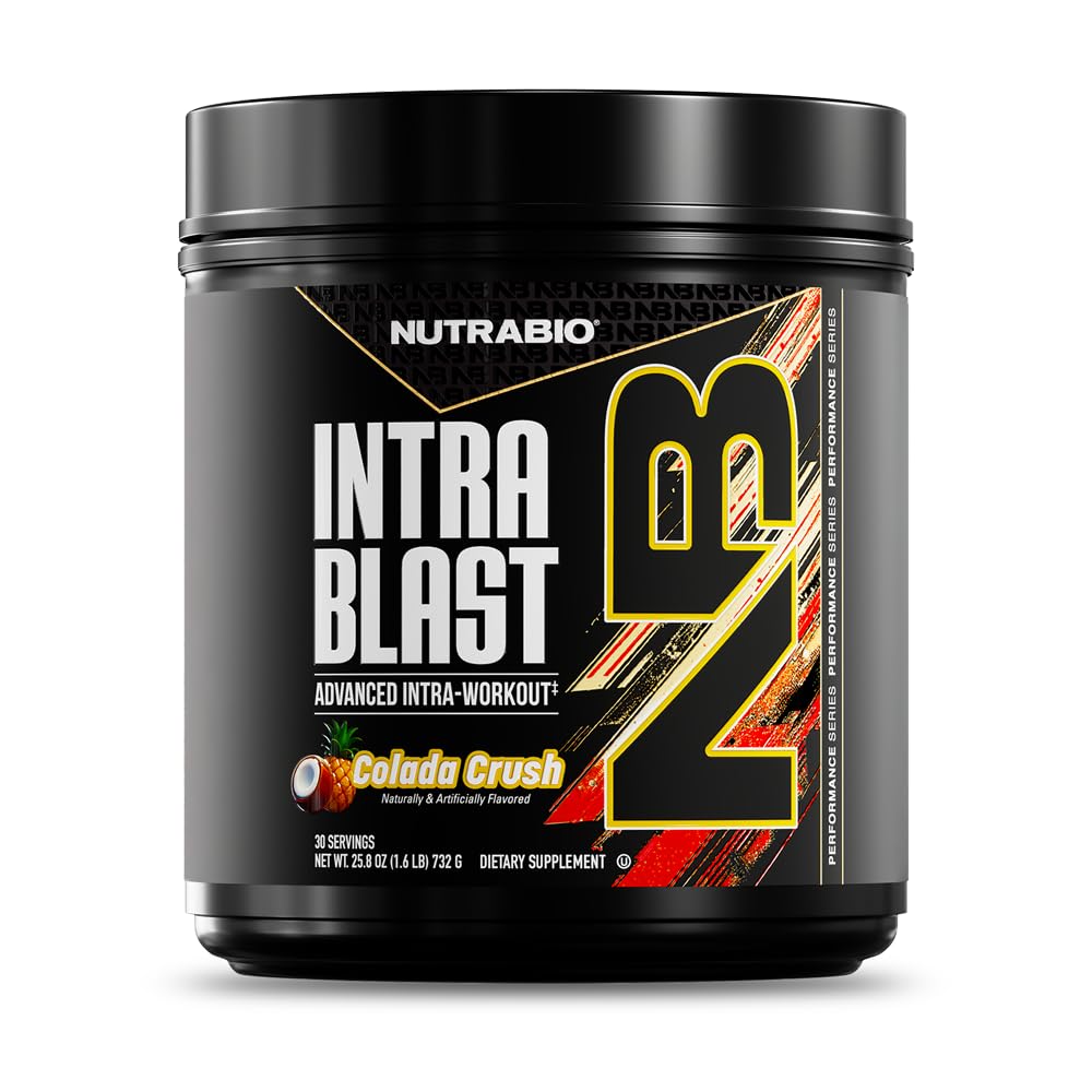 NutraBio Intra Blast Bcaa Powder Amino Acid Supplement, Ηλεκτρολύτης & Ενυδάτωση Blend, Intra, Pre Processing & Mus Recovery, 20g Eaa Amino Acids Powder, 5g Glutamine- New York Punch, 30