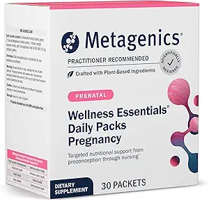 Metagenics Wellness Essentials Pregnancy Daily Packs - Prenatal, Pregnancy & Nursing Support* - with Omega-3 Fatty Acids - Folate & Antioxidants - Multivitamins for Women - 30 Packets