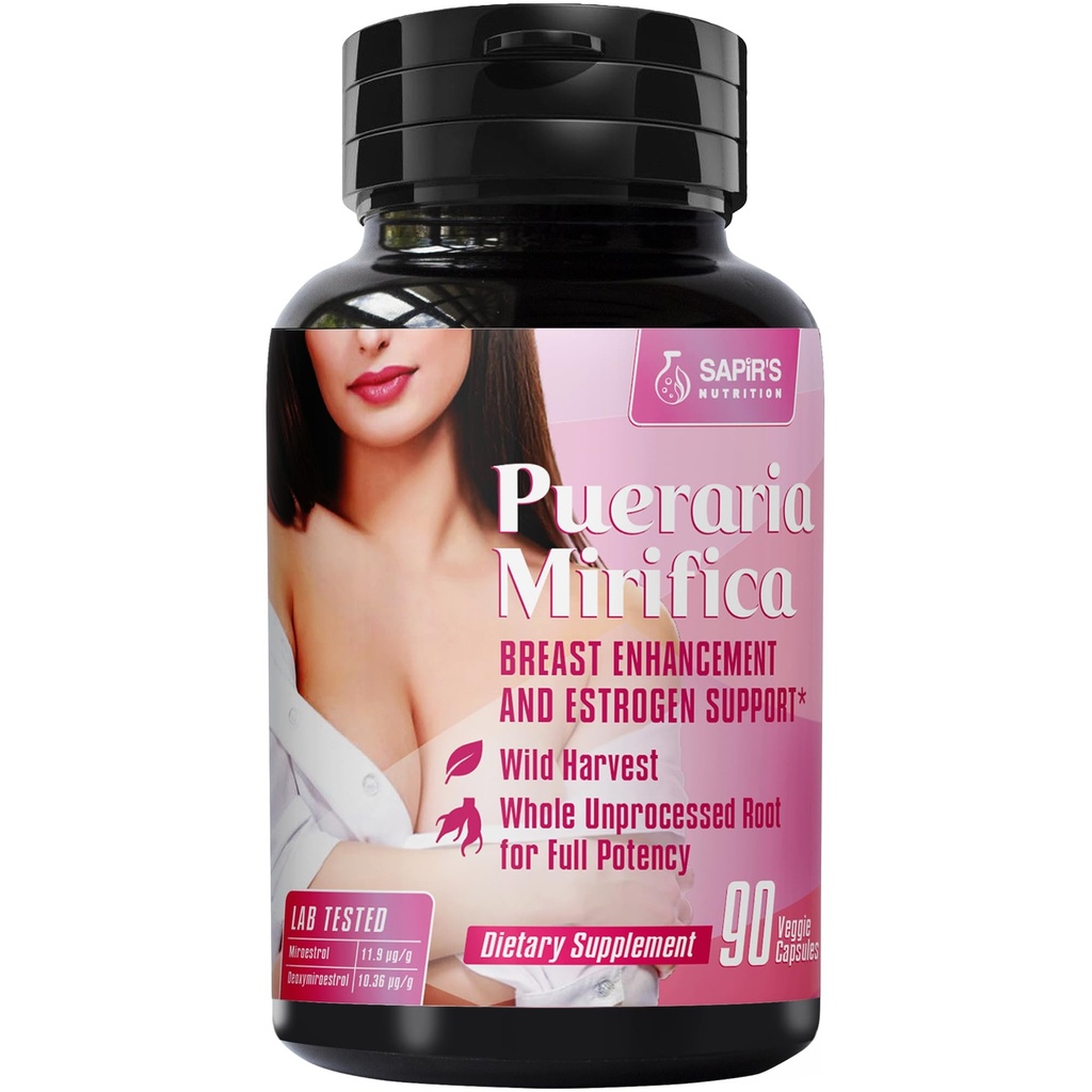 Pueraria Mirifica Κάψουλες 2000mg Καθημερινή - χάπια ενίσχυση του μαστού και συμπλήρωμα οιστρογόνων για γυναίκες και άνδρες, χάπια διεύρυνσης του μαστού για γυναίκες και τρανσέξουαλ - ενισχυτή μαστού