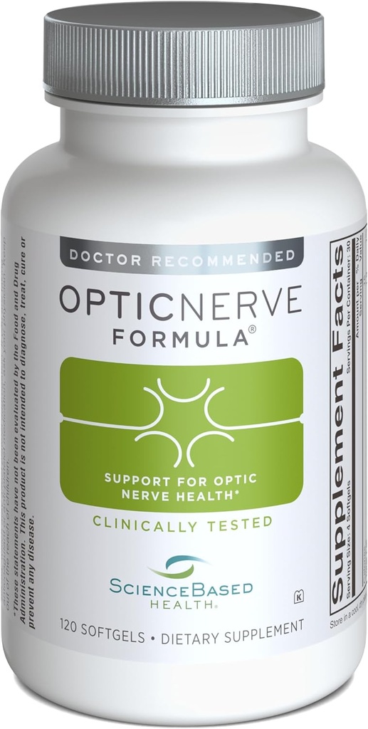 Optic Nerve Formula – Eye Supplement Supporting Nerve Function & Ocular Circulation – Clinically Tested with Omega-3s, B Vitamins, CoQ10, Alpha Lipoic Acid, Ginkgo & Antioxidants – 30-Day Supply