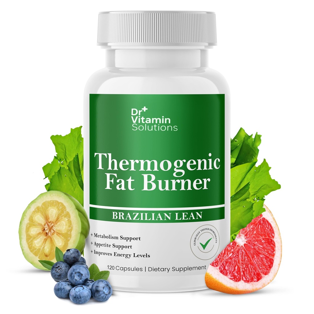 DR VITAMIN SOLUTIONS Θερμογόνος καύση λίπους Βραζιλιάνικο Λίπος, Απώλεια βάρους Βιταμίνες, Περικοπές και Συμπληρώματα για το Μπλούτισμα (1 φιάλη, 120 κάψουλες)