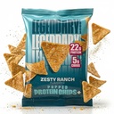 Legendary Foods Zesty Ranch Protein Chips - Popped Tortilla Style - 22g High Protein, 4g Net Carbs, Low Sugar, Gluten Free, Keto Snack Packs - 10 Pack - Healthy Crunchy Chips