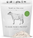 NorCal Organic - Κλασική πρωτεΐνη ορού γάλακτος - 100% Grass-Fed και Grass-Finished - UnFLAVORED - Λεκιθίνη-δωρεάν - 2lb Μαζική