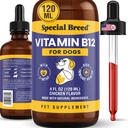 Special Breed Liquid Vitamin B12 for Dogs – Methylcobalamin and 5-MTHF – Boosts Energy, Appetite, Mood & Immune System Support, Easy-to-Use Dropper - Chicken Flavor, 4 fl oz