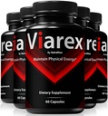 (5 Pack) Viarex Capsules, Official Formula for Men to Support Stamina and Peak Performance, All Natural Male Pills for Daily Nutrition & Well-Being, Viarex Pastillas Review (300 Capsules)