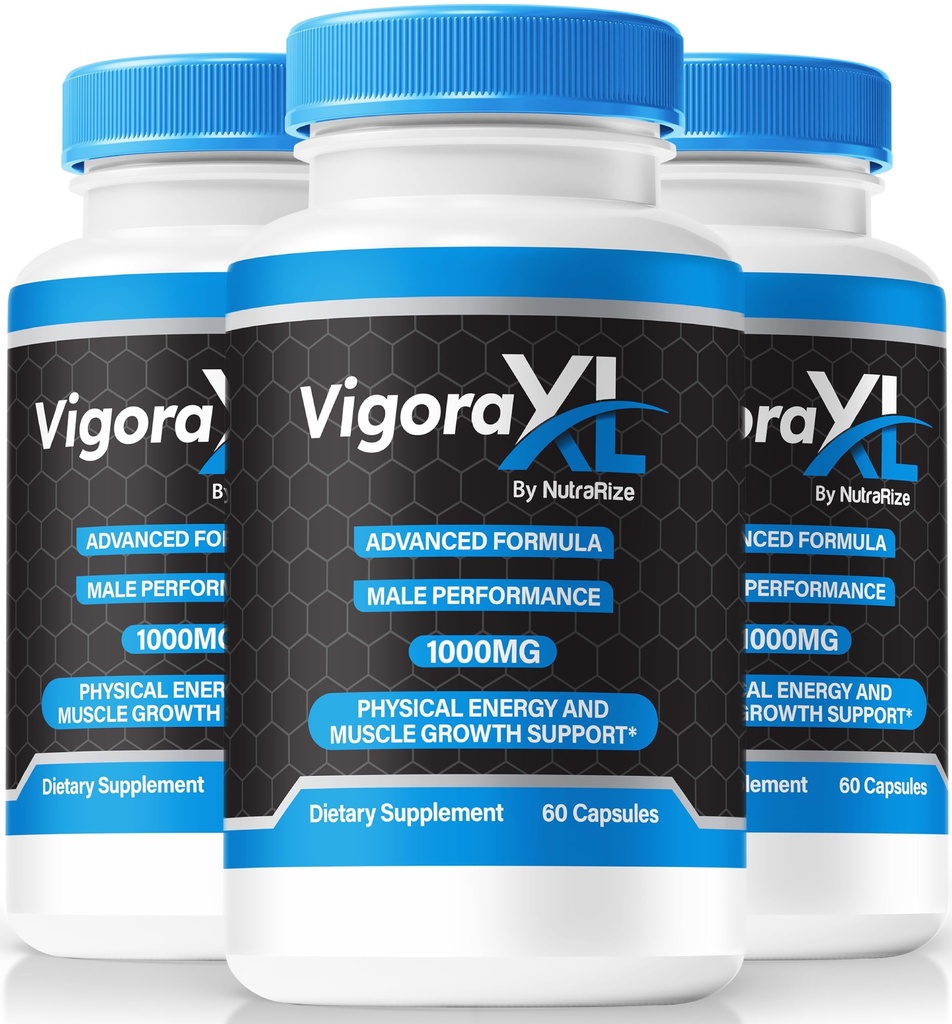 (3 Pack) Vigora XL - Official Formula for Men to Maintain Male Performance, All-Natural Formula to Support Stamina and Energy Levels, Health & Wellness Pills, Vigora XL ME Review (180 Capsules)