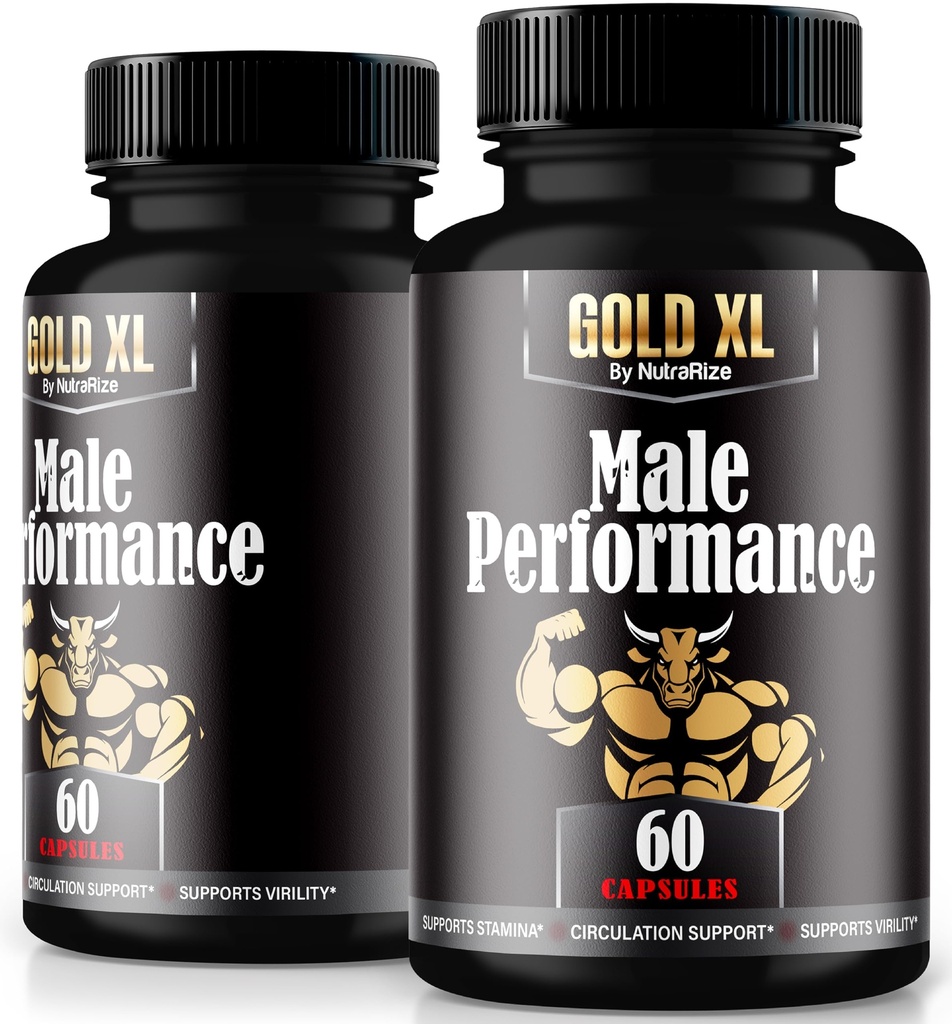(2 Pack) Gold XL Capsules, Premium GoldXL Pills for Sustained Energy Levels, All-Natural Supplement for Men to Support Performance, Stamina & Overall Health, Official Pastillas Review (120 Capsules)