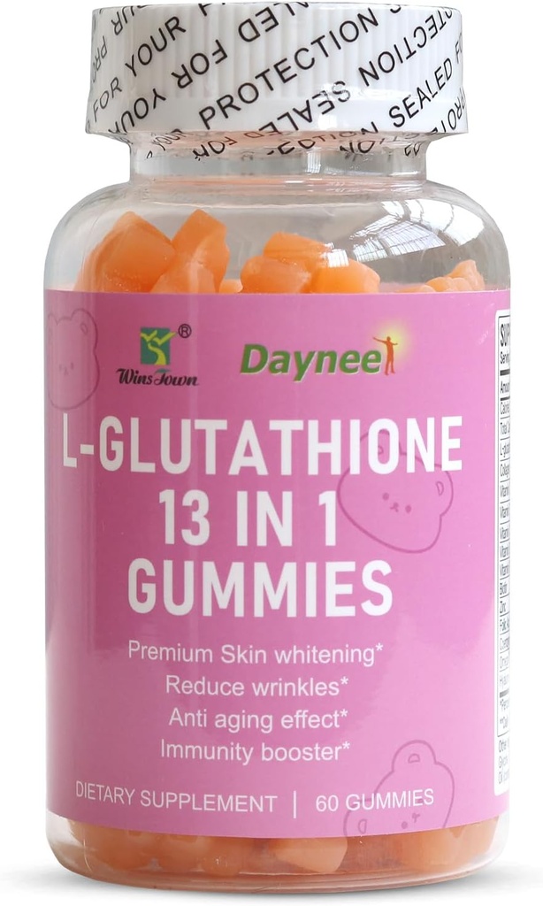 L-Γλουταθειόνη 13 σε 1 Gummies, 1200mg, Μείωση ρυτίδων & κατά της γήρανσης, 60 Count