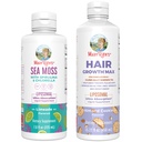 MaryRuth Organics Sea Moss Liposomal (Limeade) & Hair Growth MAX (Almond Cookie) 
