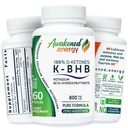 K-BHB Potassium Beta-Hydroxybutyrate Supplement – 100% D-Ketones for Keto Energy, Cellular Energy & Nerve Function – Pure Formula, No Fillers – 60 Vegan Capsules