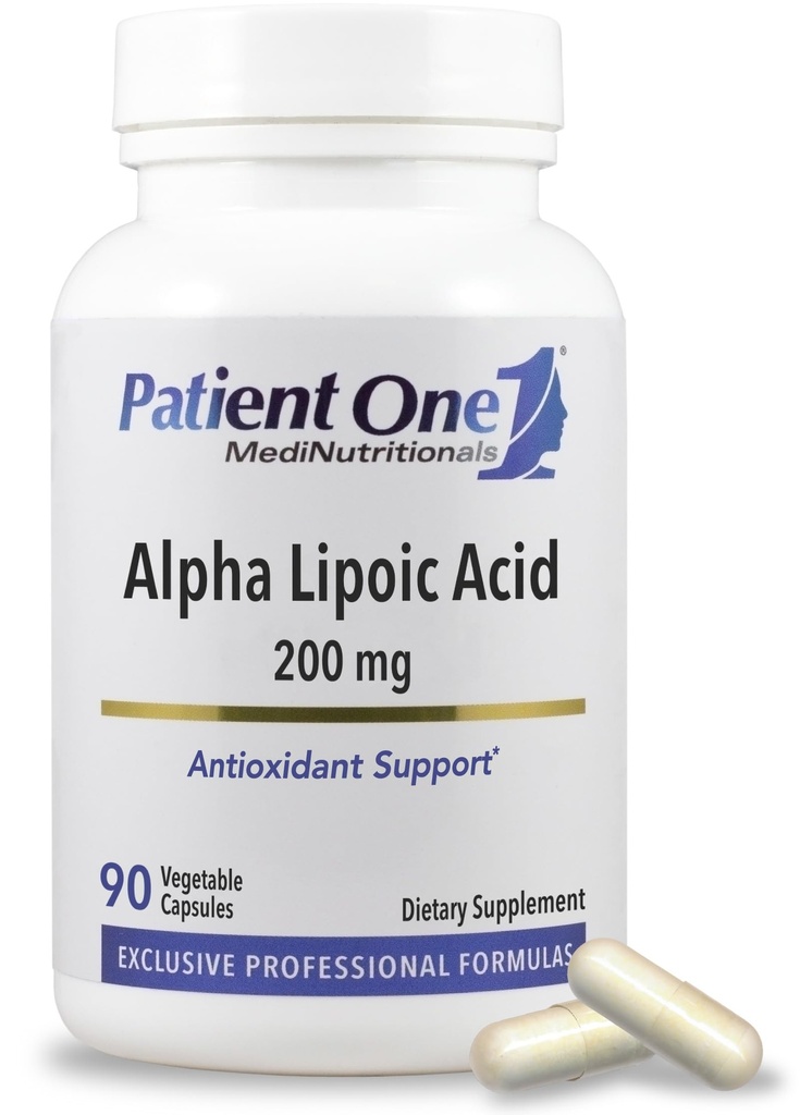 Patient One Alpha Lipoic Acid (ALA) 200 mg | Antioxidant Supplement to Support Nerve and Liver Health* | 90 Capsules