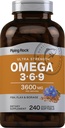 Piping Rock Omega 3 6 9 Συμπληρώματα για γυναίκες και άνδρες 