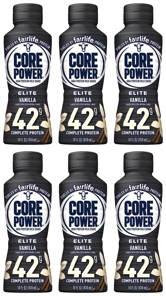 WESTERNMBY Fairlife Core Power High Protein Milk Shakes, Ready to Drink (6 Vanilla, 42g)