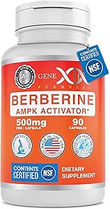 Genex Formulas Berberine HCl 500mg (90 Κάψουλες) - NSF Πιστοποιημένο για Ασφάλεια, Ποιότητα & Ακρίβεια Ετικέτας - Υποστηρίζει Ανοσολογική Υγεία - Μη ΓΤΟ, Χωρίς Γλουτένη, Χορτοφαγικά